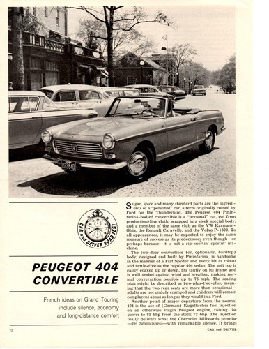 Peugeot 404 cabrio 1965 - peugeot, ~
