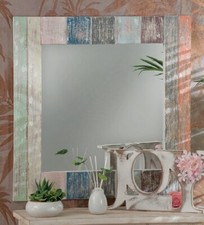 Specchio da Parete con cornice in legno 60 x 60 cm