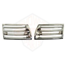 Chrome Horn Grill Set for