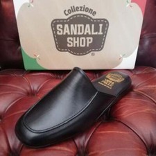 Pantofole uomo PELLE colore nero