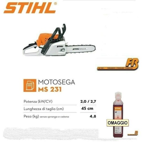 Motosega stihl 231 barra - stihl,