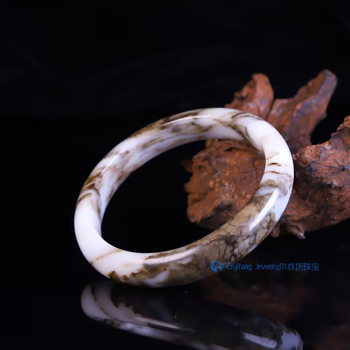 Bracciale fiore nero filo oro - fiore,