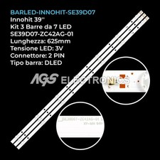 KIT 3 BARRE STRIP 7 LED TV
