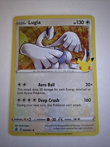 Pokemon lugia 022 - pokemon, 022/025