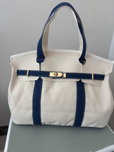 Borsa tote tela off - , navy