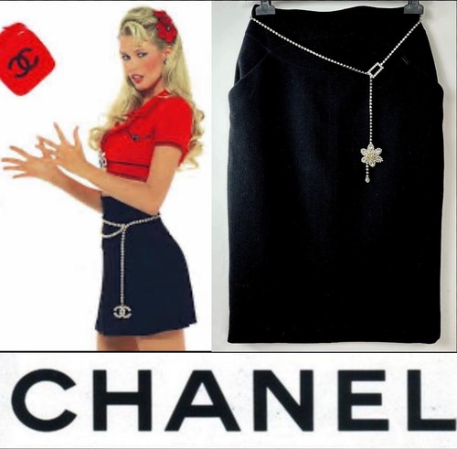 Gonna chanel vintage 1999 - vintage, nera
