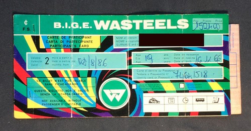 Biglietto treno bige wasteels - treno,