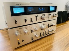 Amplificatore e sintonizzatore radio Denon vintage Giappone TU-501, PMA-501 con misuratori di livello VU