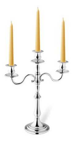 Candelabro fiamme metallo - 3,
