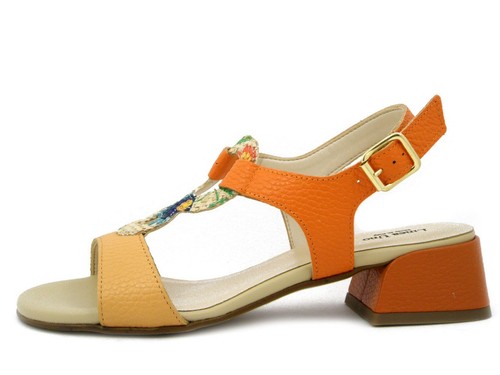 Sandali donna pelle arancio - in,