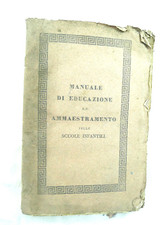 ANTICO LIBRO DI SCUOLA ASILO PEDAGOGIA INFANZIA CREMONA 1833 FERRANTE APORTI