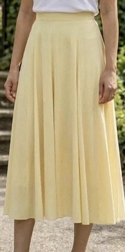Gonna midi zara cotone giallo - midi,