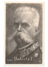 cartolina d'epoca ritratto Umberto I di Savoia