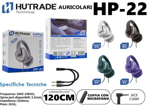 Hutrade cuffie stereo - hutrade, hp-22