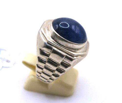 Anello uomo zaffiro blu