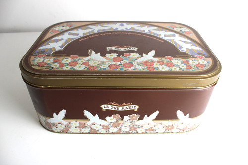 Scatola latta vintage le - di, in