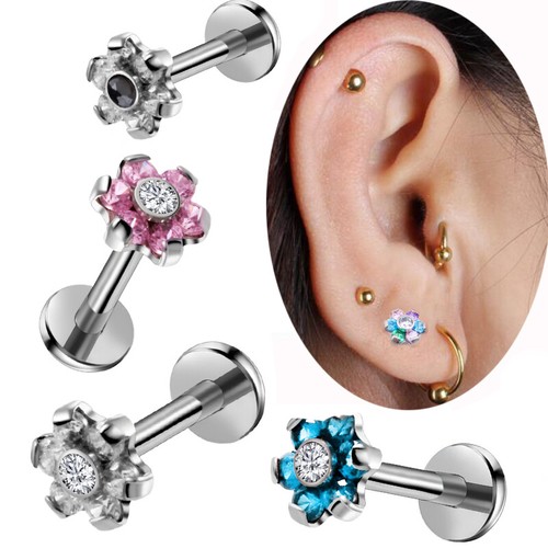Anello labbro labret acciaio - anello,