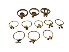 LOTTO 11 ANELLI IN METALLO PER BAMBINI BIGIOTTERIA MISURA PICCOLA PER BIMBI