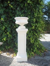 PILASTRO COLONNA BASE CON VASO DA ESTERNO PER GIARDINO IN  CEMENTO MARMO  PIETRA
