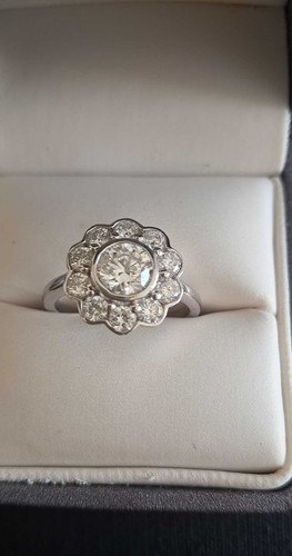 Anello fiore diamanti - anello,