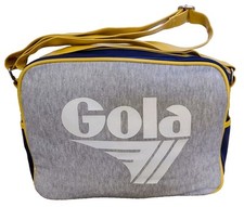 Gola Classics, Redford, Unisex, Borsa a Tracolla Blu Gialla Grigia Felpata 36x26