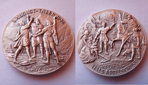 Medaglia svizzera agosto - svizzera, 1°