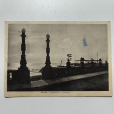 PESARO LUNGOMARE NAZARIO SAURO SPEDITA 1941 CARTOLINA ANTICA EPOCA BIANCO E NERO