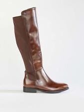 Scarpe da donna scarpa stivali alti Laura Biagiotti tacco basso marroni nuovi