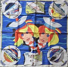 1974 Traghetti SI.RE.NA Mar Adriatico = FOULARD in seta = Bolaffi WEEKEND = RARO