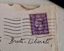 Busta con francobollo Postage Revenue 22/10/ 1945 -3- da Balham a Roma