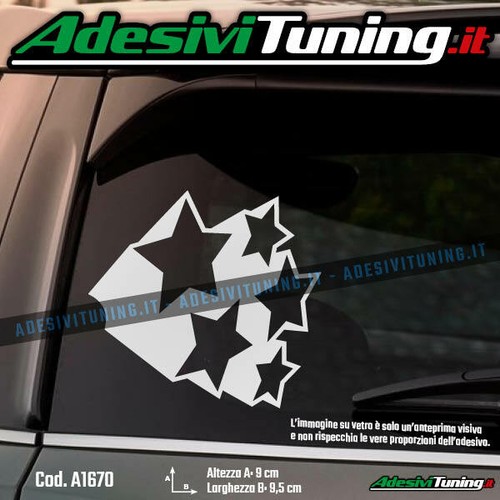 Adesivo composizione stelle - adesivo,