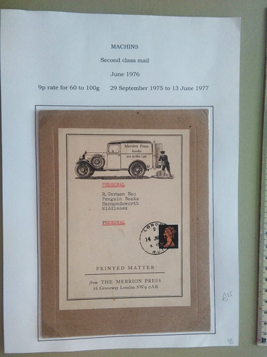 Storia postale materia - gb, postale: