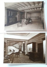 COPPIA FOTOGRAFIE ARREDI DELL'ARCH. MARIO MARCHI NEGOZIO PIPERNO ROMA ANNI 30