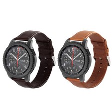 Per Samsung Watch 5 pro/Gear S3 S2 cinturino da polso classico in pelle 42 mm 46 mm