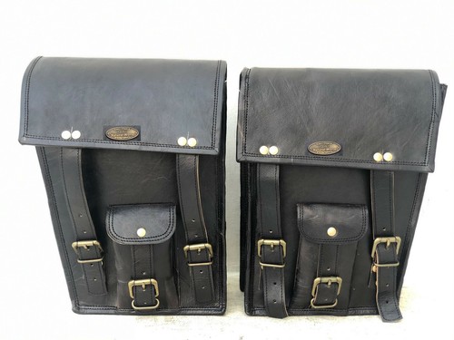Moto nero pelle borse - 2,