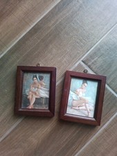 Coppia Quadri Sul Seta Vintage