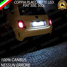 COPPIA LUCI TARGA 18 LED FIAT 500 500C CANBUS ABARTH 6000K NO ERRORE