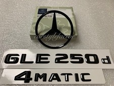 Stivali posteriori neri lucidi stella e distintivi per SUV Mercedes GLE GLE250d 4matic W166