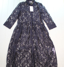 Abito Zara nero in pizzo midi taglia XS UK