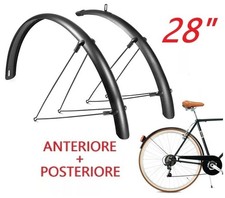 Coppia Parafanghi Bici Bicicletta CONDORINO 28" / Larghezza 36mm NERO NERI