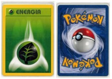 Pokemon TCG Base Set Grass Energy No Holo Italian plasticized