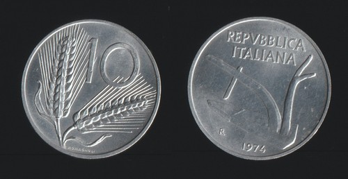 Lire 1974 spighe aratro - lire,