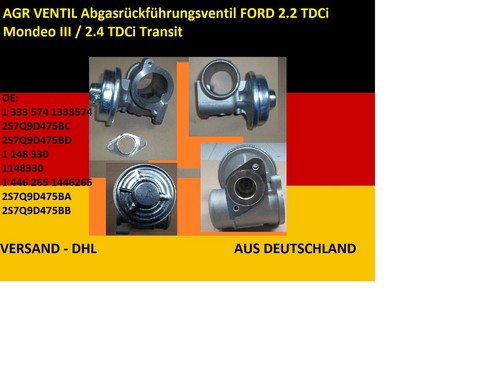 Agr ventil valvola egr - ventil, ford