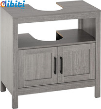 Armadietto sottolavabo per bagno a 2 Ante e Ripiani, Mobiletto Bagno Salvaspazio