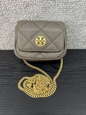 Tracolla Tory Burch Willa Mirco con patta trapuntata oro PIETRA VULCANICA/GRIGIO 141069