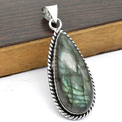 Ciondolo labradorite etnico - ciondolo,