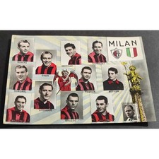 Cartolina Milan - Nordahl - Liedholm - Buffon - Burini - Silvestri - Tognon