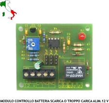 RELè SALVA BATTERIA CARICA SCARICA PER LA TENSIONE ALTA O BASSA DELLA BATTERIA