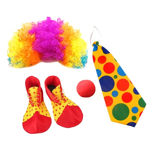 Kit costume clown con - con, naso
