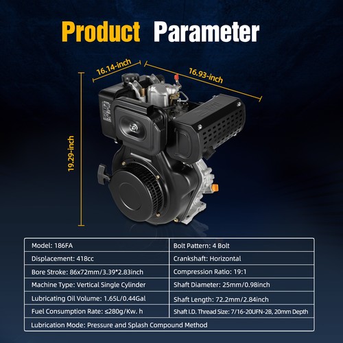 Motore diesel 418cc - motore,